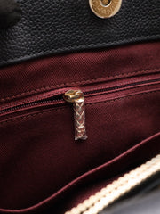CHANEL Vintage Top Handle Briefcase - Black with Gold Hardware [Series 23]