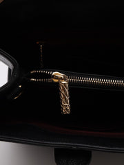 CHANEL Vintage Top Handle Briefcase - Black with Gold Hardware [Series 23]
