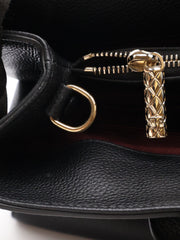 CHANEL Vintage Top Handle Briefcase - Black with Gold Hardware [Series 23]