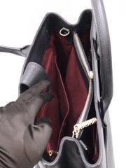 CHANEL Vintage Top Handle Briefcase - Black with Gold Hardware [Series 23]
