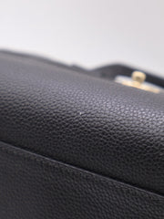 CHANEL Vintage Top Handle Briefcase - Black with Gold Hardware [Series 23]