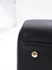 CHANEL Vintage Top Handle Briefcase - Black with Gold Hardware [Series 23]