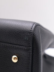 CHANEL Vintage Top Handle Briefcase - Black with Gold Hardware [Series 23]