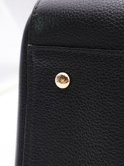 CHANEL Vintage Top Handle Briefcase - Black with Gold Hardware [Series 23]