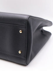 CHANEL Vintage Top Handle Briefcase - Black with Gold Hardware [Series 23]