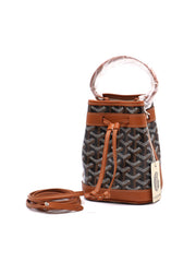 GOYARD Goyardine Petit Flot Bucket Bag Mini – Tan