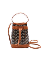 GOYARD Goyardine Petit Flot Bucket Bag Mini – Tan