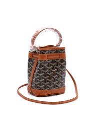GOYARD Goyardine Petit Flot Bucket Bag Mini – Tan