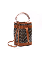 GOYARD Goyardine Petit Flot Bucket Bag Mini – Tan