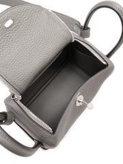 HERMES Mini Lindy - Gris Meyer with Palladium Hardware