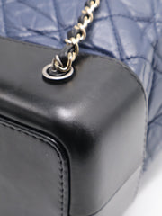 CHANEL Gabrielle Backpack - Navy Blue with Silver Hardware [Series 27]