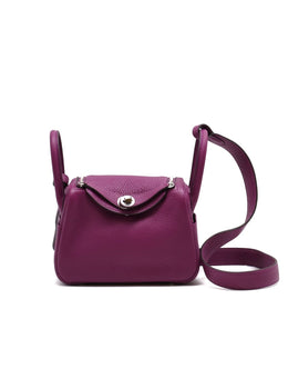 HERMES Mini Lindy - Anemone with Palladium Hardware