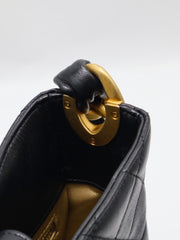 CHANEL 24S Hobo Shoulder Bag - Black with Gold Hardware