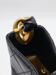 CHANEL 24S Hobo Shoulder Bag - Black with Gold Hardware