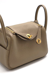 HERMES Mini Lindy - Beige Marfa with Gold Hardware