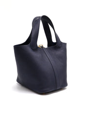 HERMES Picotin 18 - Bleu Nuit with Gold Hardware