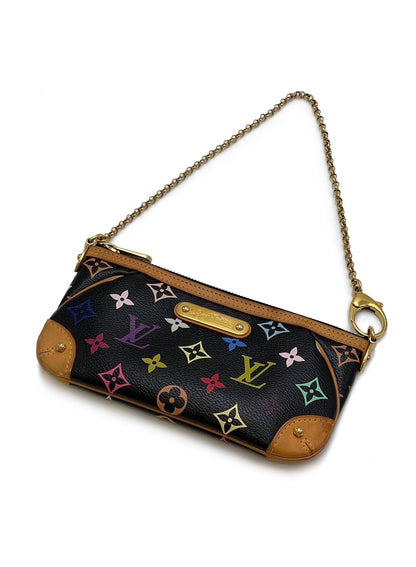 【二手商品】LOUIS VUITTON x 村上隆聯名黑三彩單肩鏈包