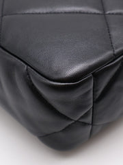 CHANEL 19 Quilted Lambskin Flap Bag 26 - Black with Gold Hardware