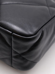 CHANEL 19 Quilted Lambskin Flap Bag 26 - Black with Gold Hardware