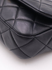 CHANEL 25P Pearl Interlaced Chain Flap Bag - Black with Gold Hardware