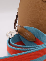 HERMES Bolide 25 - Biscuit with Silver Hardware & Woven Strap [U]
