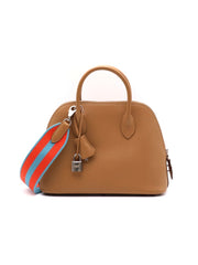 HERMES Bolide 25 - Biscuit with Silver Hardware & Woven Strap [U]