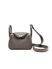 HERMES Mini Lindy - Gris Meyer with Palladium Hardware
