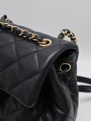 CHANEL Salzburg Backpack Small - Black with Gold Hardware