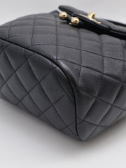 CHANEL Salzburg Backpack Small - Black with Gold Hardware