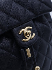 CHANEL Salzburg Backpack Small - Black with Gold Hardware