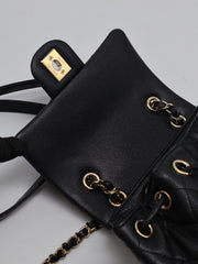 CHANEL Salzburg Backpack Small - Black with Gold Hardware