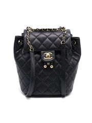 CHANEL Salzburg Backpack Small - Black with Gold Hardware