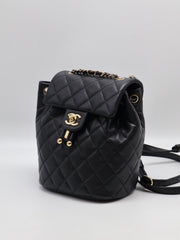 CHANEL Salzburg Backpack Small - Black with Gold Hardware