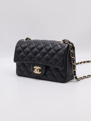 CHANEL Classic Flap Mini Rectangular 20cm - Black with Gold Hardware [Series number 23]