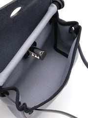 HERMES Herbag Zip 20 - Gris Pantin / Noir with Palladium Hardware