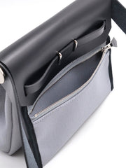 HERMES Herbag Zip 20 - Gris Pantin / Noir with Palladium Hardware