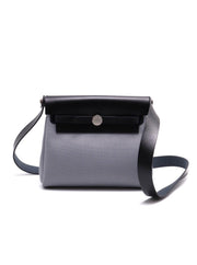 HERMES Herbag Zip 20 - Gris Pantin / Noir with Palladium Hardware
