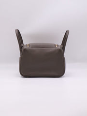 HERMES Mini Lindy - Etain with Gold Hardware [Y]