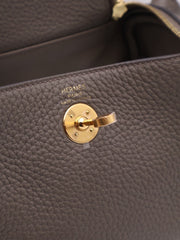 HERMES Mini Lindy - Etain with Gold Hardware [Y]