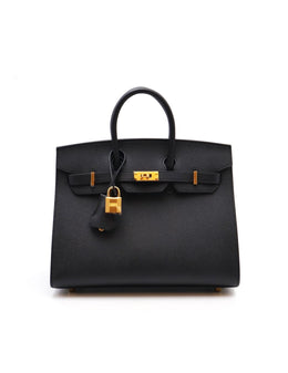 HERMES Birkin 25 - Noir with Gold Hardware
