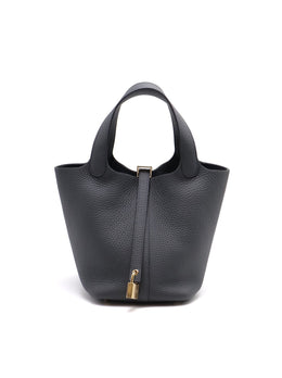 HERMES Picotin 18 - Gris Mouette with Champagne Gold Hardware