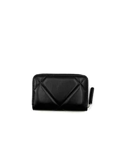 CHANEL 19 Zipped Around Coin Case - Black with Gold Hardware