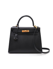 HERMES Kelly 28 - Noir with Gold Hardware