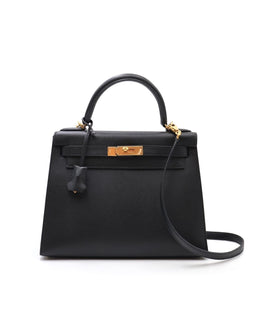 HERMES Kelly 28 - Noir with Gold Hardware
