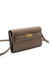 HERMES Kelly To Go - Etoupe with Gold Hardware