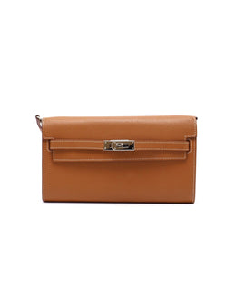 HERMES Kelly To Go - Gold with Palladium Hardware [K]