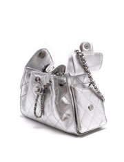 CHANEL 25 Mini Hobo Bag - Silver