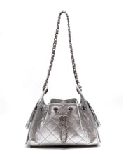CHANEL 25 Mini Hobo Bag - Silver