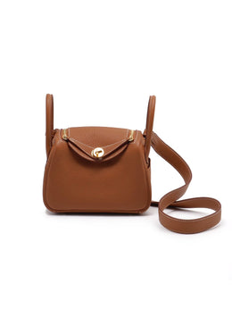 HERMES Mini Lindy - Gold with Gold Hardware