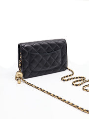CHANEL Classic Lambskin Pearl Crush WOC – Black with Gold Hardware
